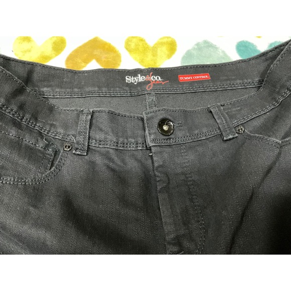 Style & Co‎ Tummy Control Black Bootcut Pants Comfort Stretch Women's - Picture 2 of 3